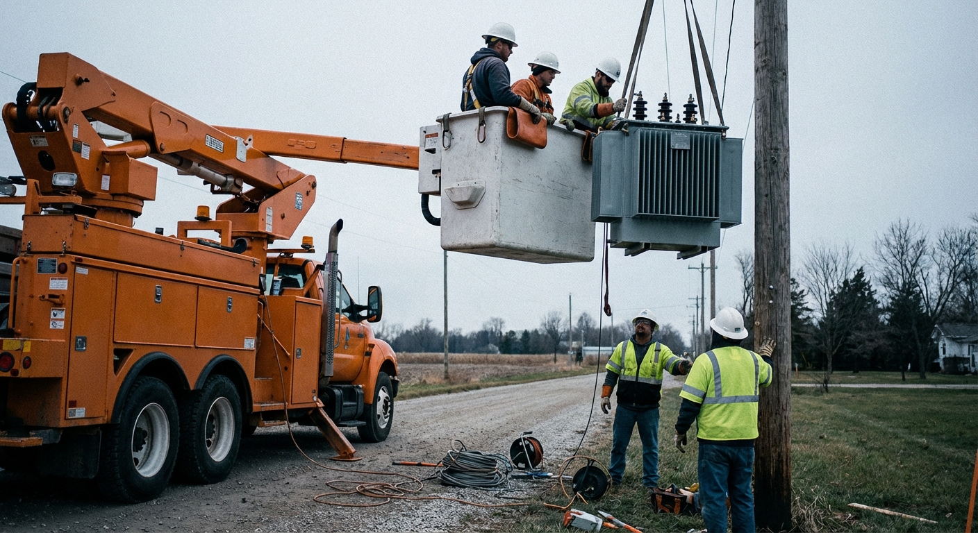 Transformer installation for utility grid upgrade