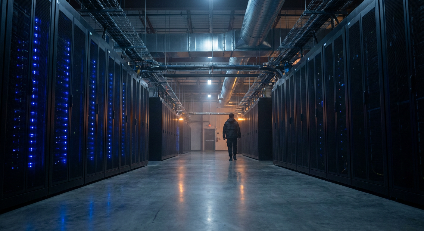 Hot and cold aisle containment in an AI data center
