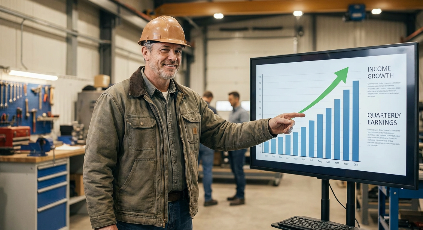 Income growth trajectory for skilled trades professionals